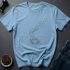 Coffee graphic Just Brew T-Shirt in Light Blue / S by Caffeine Dept