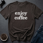 Coffee graphic Just Enjoy T-Shirt in Dark Chocolate / S by Caffeine Dept