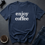 Coffee graphic Just Enjoy T-Shirt in Navy / S by Caffeine Dept