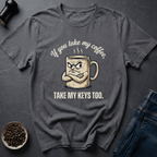 Coffee graphic Keep Coffee T-Shirt in Charcoal / S by Caffeine Dept