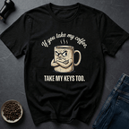 Coffee graphic Keep Coffee T-Shirt in Charcoal / S by Caffeine Dept