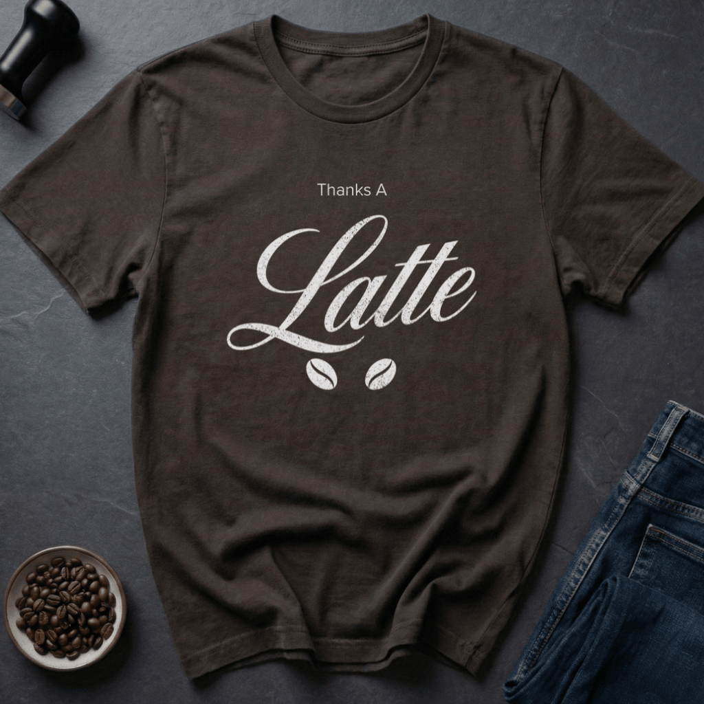 Coffee graphic Latte Appreciation T-Shirt in Dark Chocolate / S by Caffeine Dept