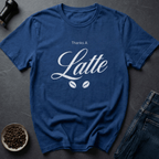 Coffee graphic Latte Appreciation T-Shirt in Royal / S by Caffeine Dept