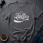 Coffee graphic Latte First T-Shirt in Charcoal / S by Caffeine Dept