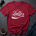Coffee graphic Latte First T-Shirt in Heather Red / S by Caffeine Dept