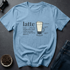 Coffee graphic Latte Life T-Shirt in Ice Grey / S by Caffeine Dept