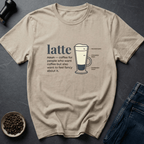 Coffee graphic Latte Life T-Shirt in Ice Grey / S by Caffeine Dept