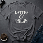 Coffee graphic Lattes And Hustle T-Shirt in Charcoal / S by Caffeine Dept