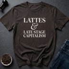 Coffee graphic Lattes And Hustle T-Shirt in Charcoal / S by Caffeine Dept