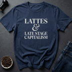 Coffee graphic Lattes And Hustle T-Shirt in Charcoal / S by Caffeine Dept