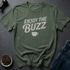Coffee graphic Legal Buzz T-Shirt in Military Green / S by Caffeine Dept