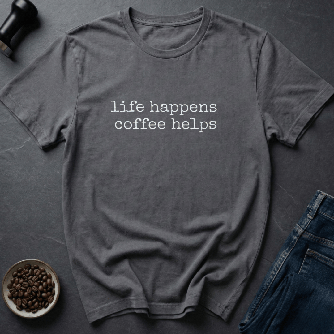 Coffee graphic Life Fuel T-Shirt in Black / S by Caffeine Dept