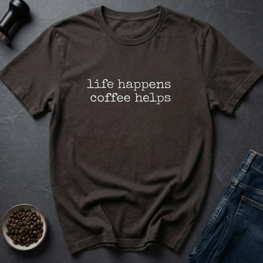 Coffee graphic Life Fuel T-Shirt in Black / S by Caffeine Dept