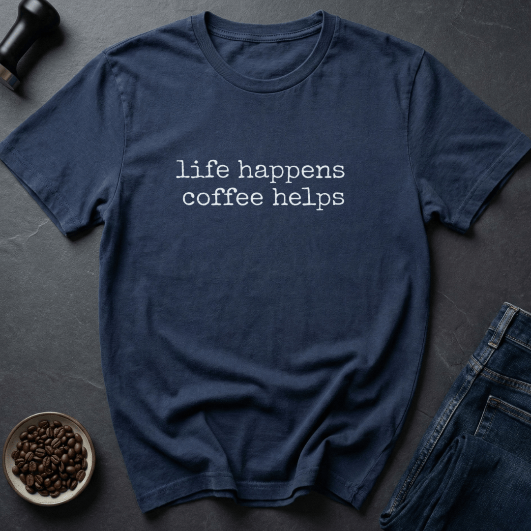 Coffee graphic Life Fuel T-Shirt in Black / S by Caffeine Dept
