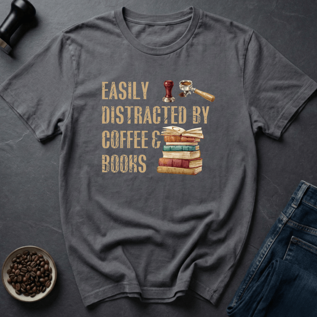 Coffee graphic Lit Coffee T-Shirt in Royal / S by Caffeine Dept