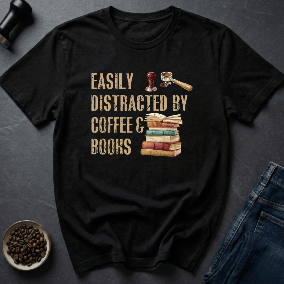 Coffee graphic Lit Coffee T-Shirt in Royal / S by Caffeine Dept