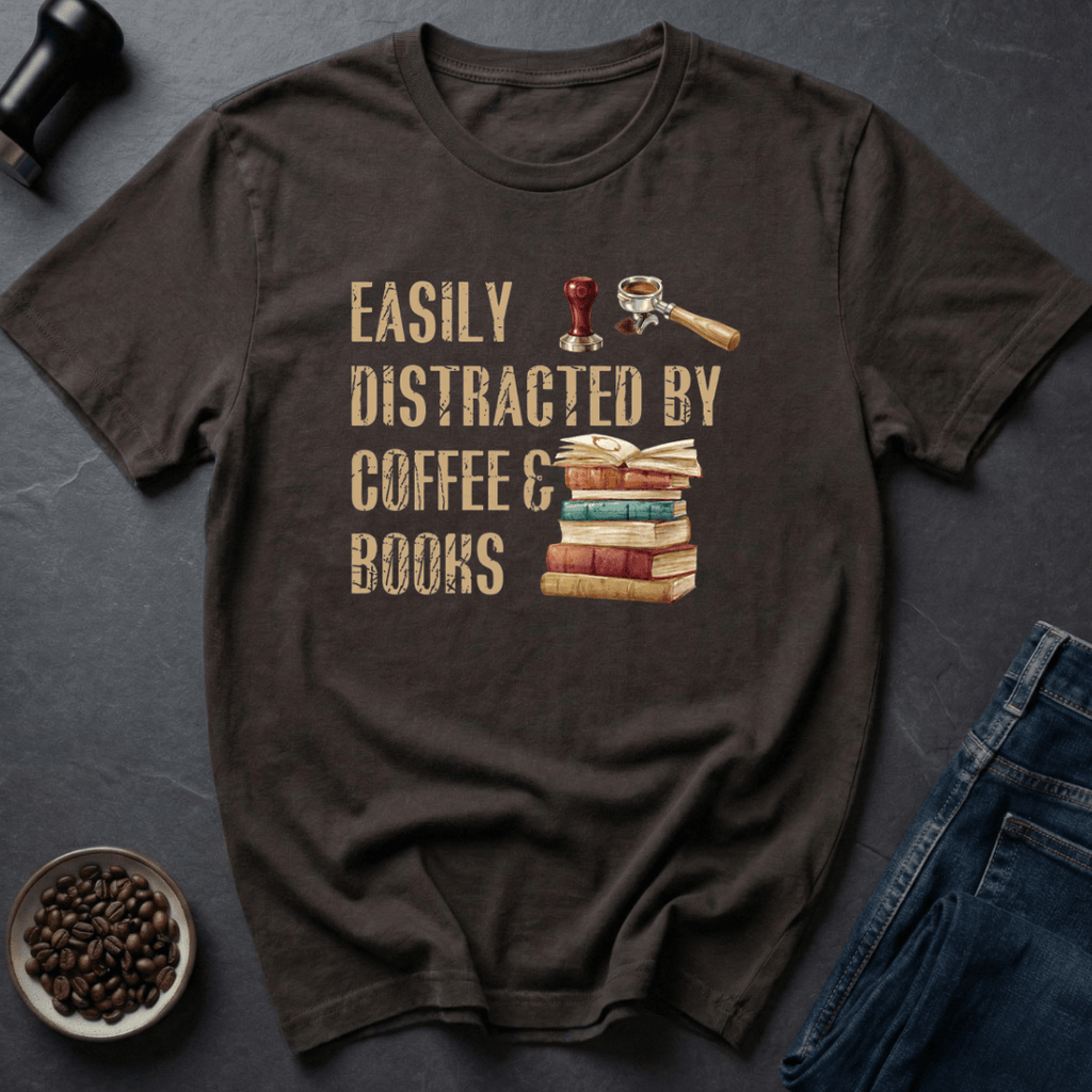 Coffee graphic Lit Coffee T-Shirt in Royal / S by Caffeine Dept
