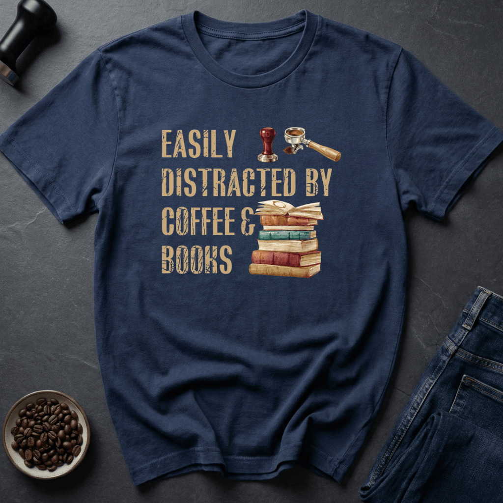Coffee graphic Lit Coffee T-Shirt in Royal / S by Caffeine Dept