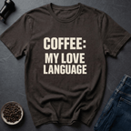 Coffee graphic Love Means Coffee T-Shirt in Charcoal / S by Caffeine Dept