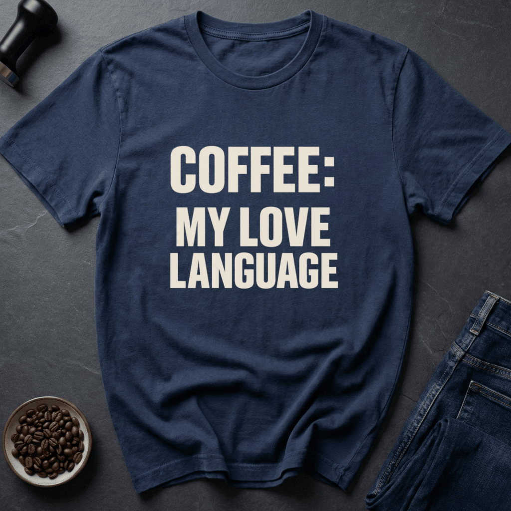 Coffee graphic Love Means Coffee T-Shirt in Charcoal / S by Caffeine Dept