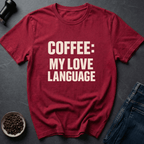 Coffee graphic Love Means Coffee T-Shirt in Charcoal / S by Caffeine Dept