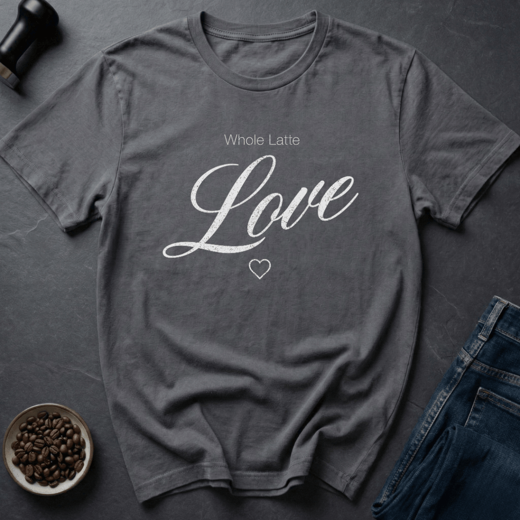 Coffee graphic Love Pun T-Shirt in Charcoal / S by Caffeine Dept