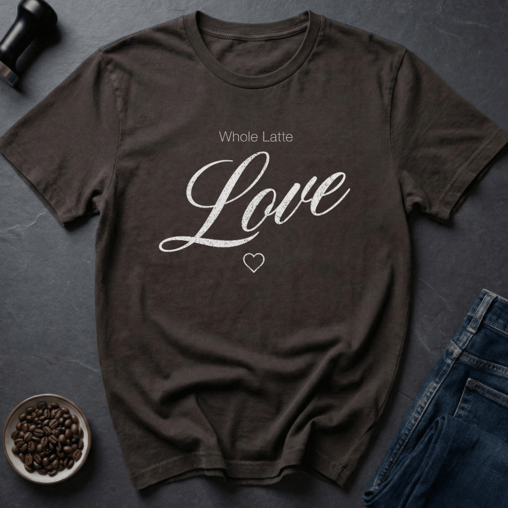 Coffee graphic Love Pun T-Shirt in Dark Chocolate / S by Caffeine Dept