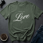 Coffee graphic Love Pun T-Shirt in Military Green / S by Caffeine Dept