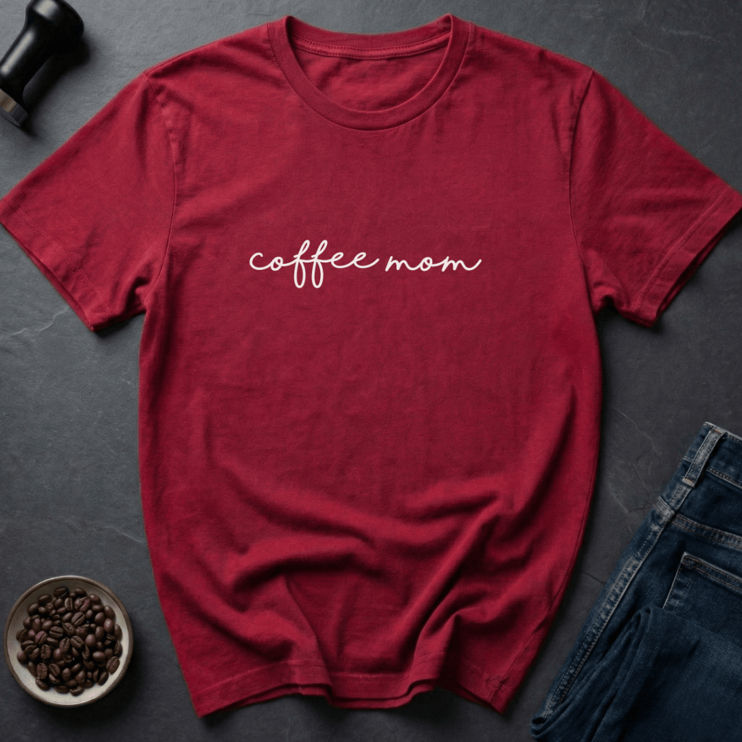 Coffee graphic Mama Beans T-Shirt in Heather Red / S by Caffeine Dept