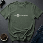 Coffee graphic Mama Beans T-Shirt in Military Green / S by Caffeine Dept