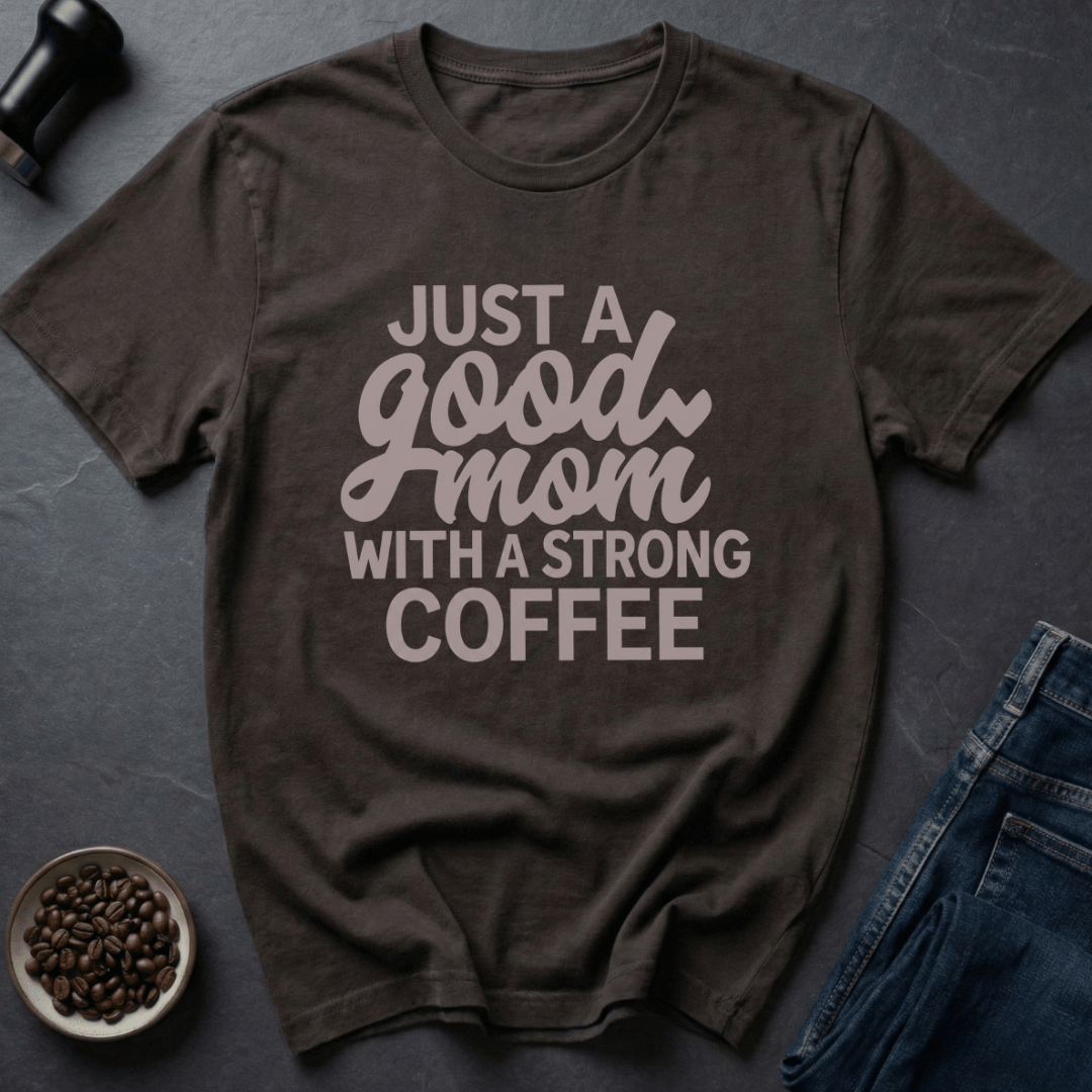 Coffee graphic Mama Fuel T-Shirt in Dark Chocolate / S by Caffeine Dept
