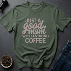 Coffee graphic Mama Fuel T-Shirt in Military Green / S by Caffeine Dept