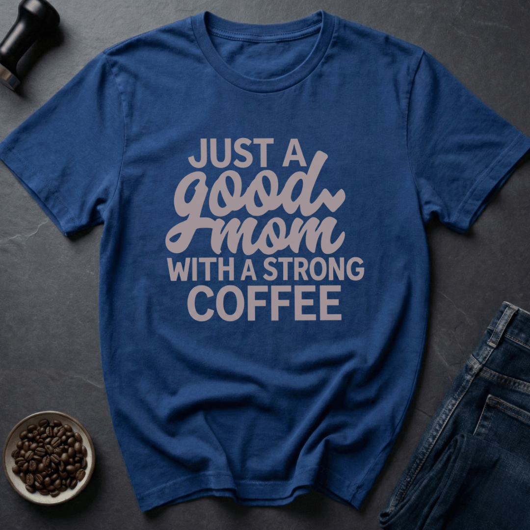 Coffee graphic Mama Fuel T-Shirt in Royal / S by Caffeine Dept