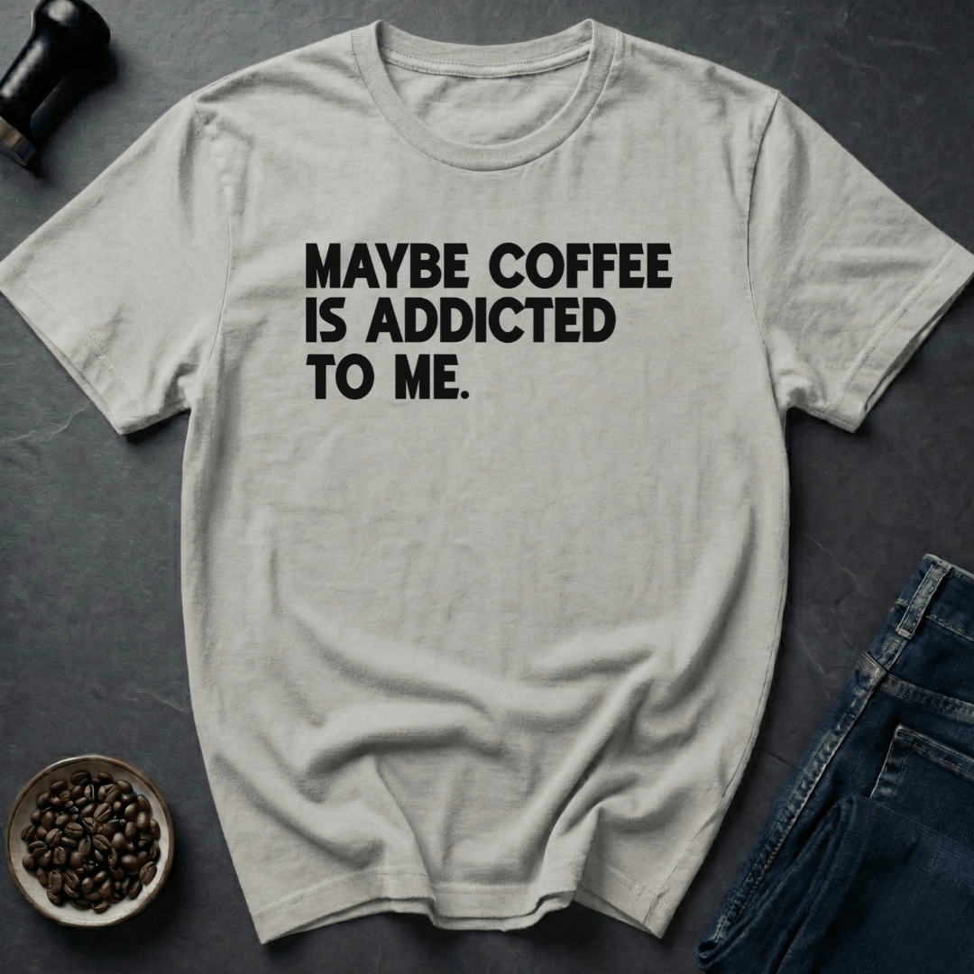 Coffee graphic Maybe Coffee... T-Shirt in Royal / S by Caffeine Dept
