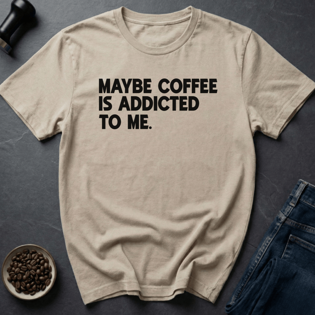 Coffee graphic Maybe Coffee... T-Shirt in Royal / S by Caffeine Dept