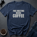 Coffee graphic Meeting Fuel T-Shirt in Charcoal / S by Caffeine Dept