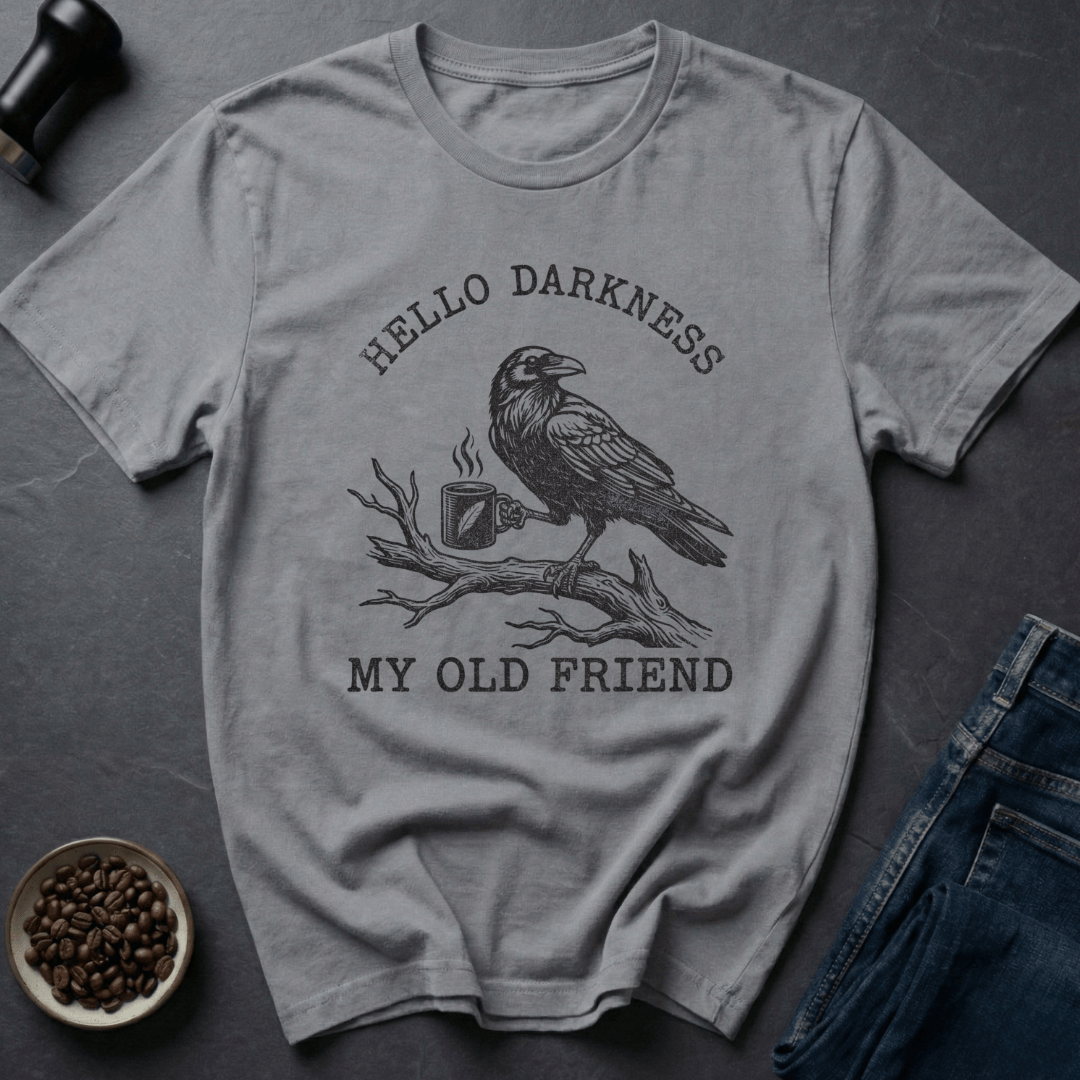 Coffee graphic Midnight Brew T-Shirt in Ice Grey / S by Caffeine Dept