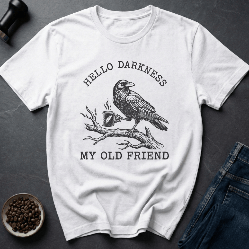 Coffee graphic Midnight Brew T-Shirt in Ice Grey / S by Caffeine Dept