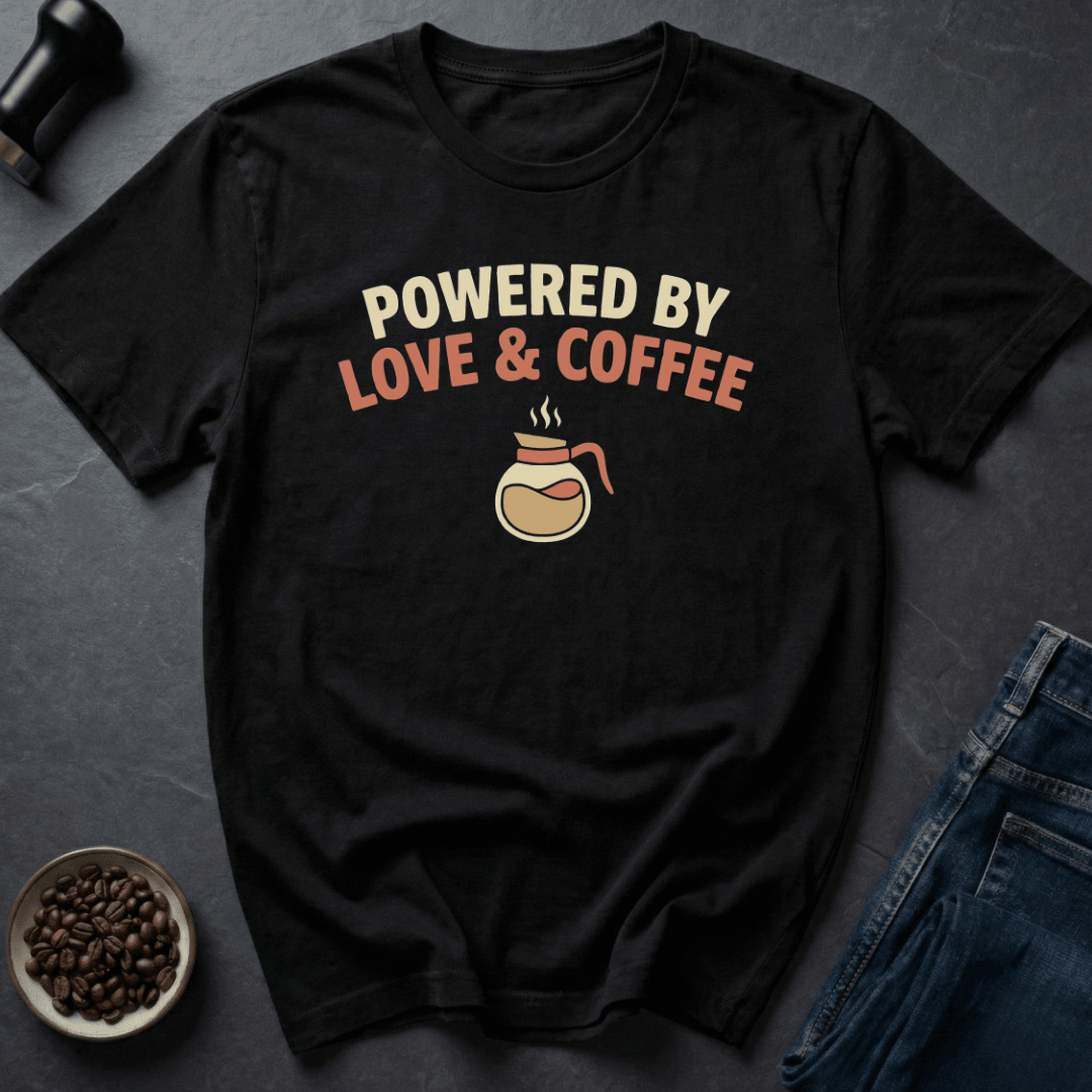 Coffee graphic Mom Coffee Love T-Shirt in Black / S by Caffeine Dept