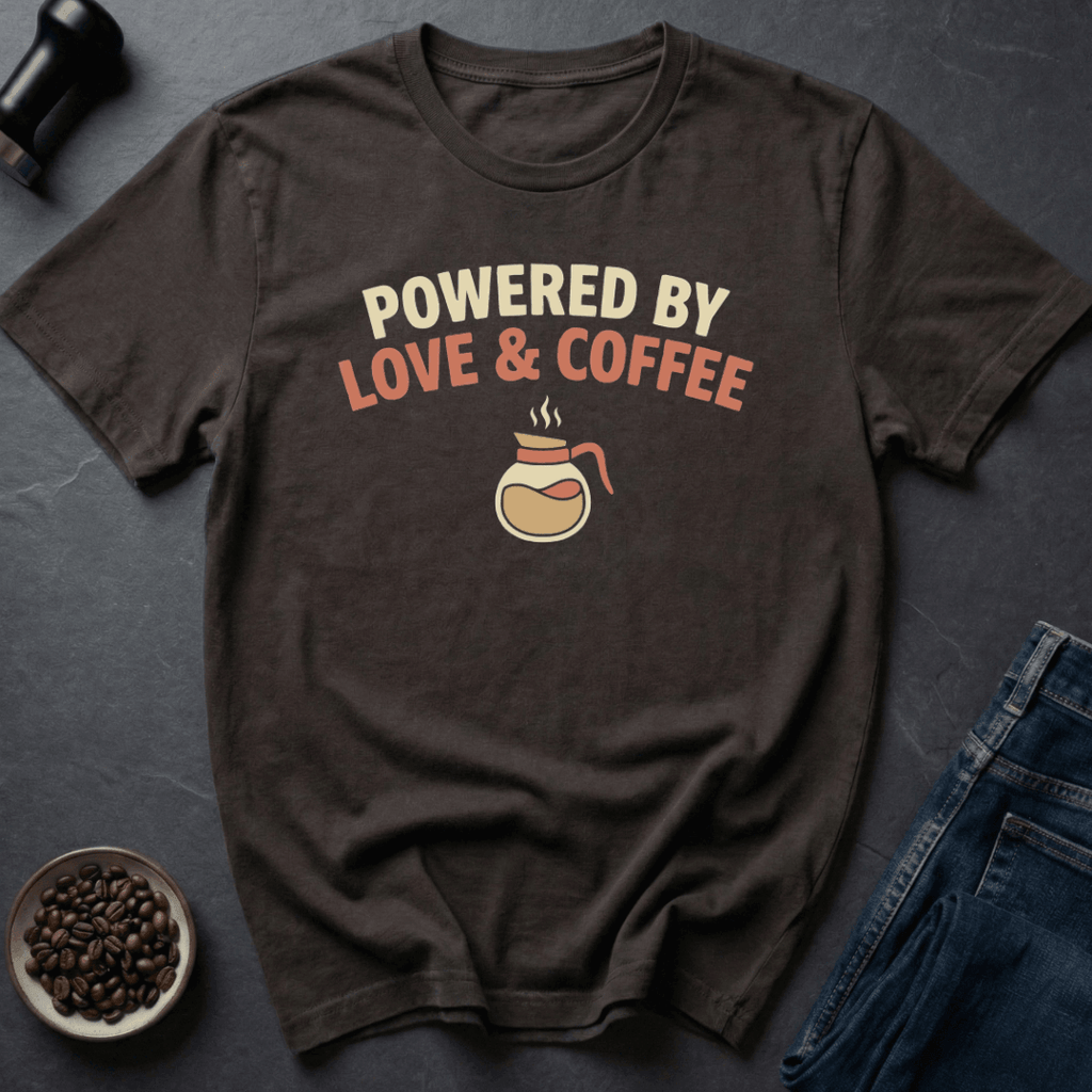 Coffee graphic Mom Coffee Love T-Shirt in Black / S by Caffeine Dept