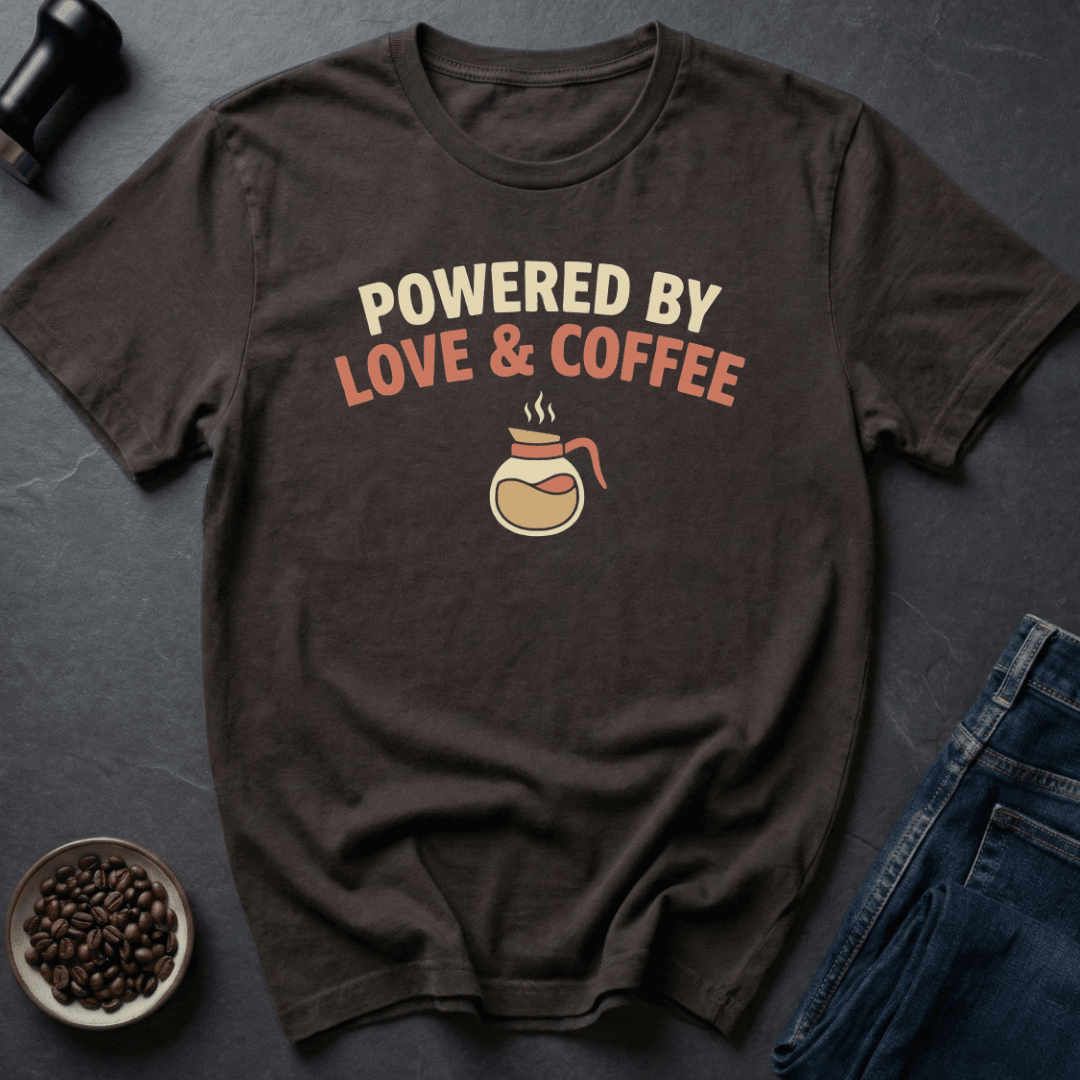 Coffee graphic Mom Coffee Love T-Shirt in Black / S by Caffeine Dept