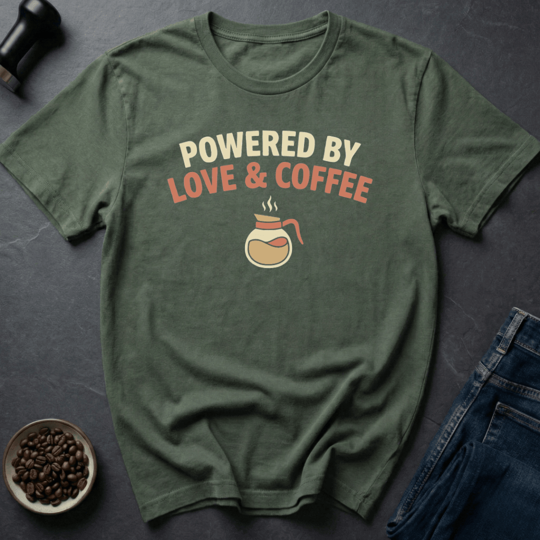 Coffee graphic Mom Coffee Love T-Shirt in Black / S by Caffeine Dept