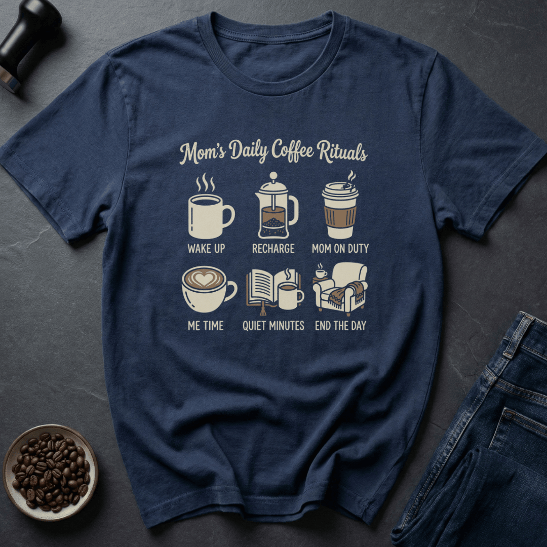 Coffee graphic Mom Coffee Rituals T-Shirt in Dark Chocolate / S by Caffeine Dept