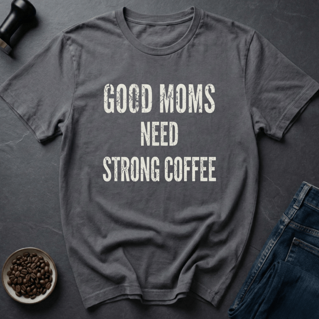 Coffee graphic Mom Fuel T-Shirt in Charcoal / S by Caffeine Dept