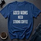 Coffee graphic Mom Fuel T-Shirt in Royal / S by Caffeine Dept
