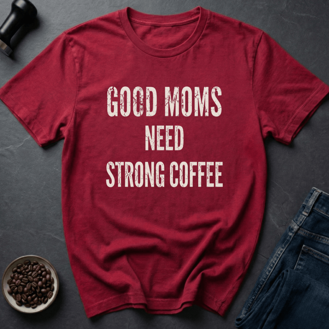 Coffee graphic Mom Fuel T-Shirt in Heather Red / S by Caffeine Dept