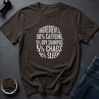 Coffee graphic Mom Ingredients T-Shirt in Navy / S by Caffeine Dept