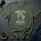 Coffee graphic Mom Life T-Shirt in Dark Chocolate / S by Caffeine Dept