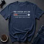 Coffee graphic Mom Offline T-Shirt in Dark Chocolate / S by Caffeine Dept