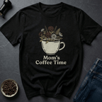 Coffee graphic Mom’s Coffee T-Shirt in Dark Chocolate / S by Caffeine Dept